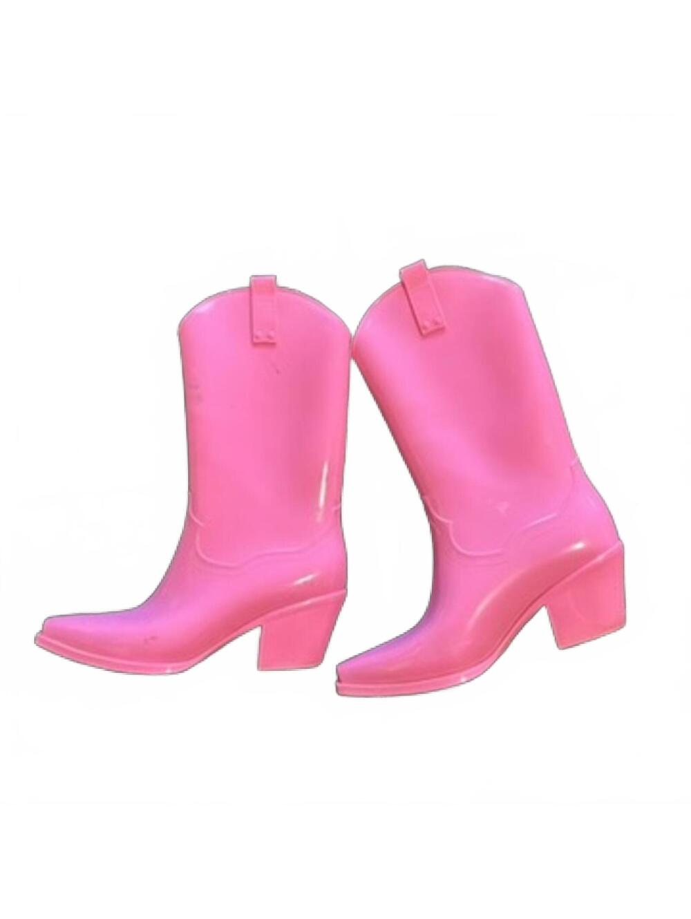 Pink Mid-Calf Cowboy Boots